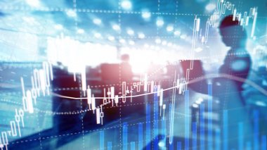 Eski ticaret, finans piyasası, iş merkezi geçmişi üzerine yatırım kavramı.