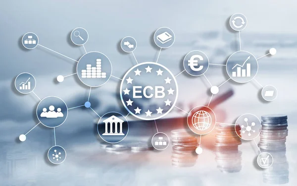 BCE Banco Central Europeo Concepto de financiación empresarial. — Foto de Stock