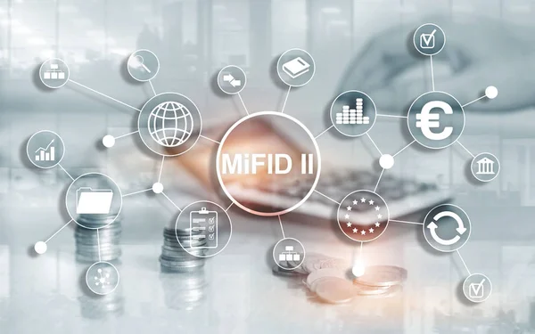 Finansal Enstrümanlarda Piyasa Direktifi. MiFID II. Yatırımcı koruma kavramı. — Stok fotoğraf