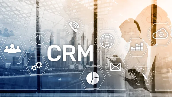 业务客户Crm管理分析服务的概念 关系管理 — 图库照片