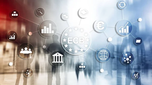 BCE Banco Central Europeo Concepto de financiación empresarial. — Foto de Stock