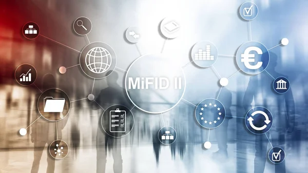 《金融工具市场指令》。MiFID II 。投资者保护概念. — 图库照片