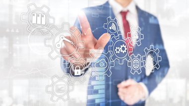 Teknoloji yeniliği ve otomasyon süreci. Akıllı sektör 4.0