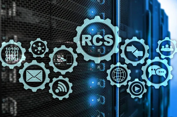 RCS. Rich communicatie diensten. communicatie Protocol. Technologie concept — Stockfoto