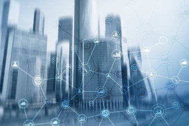 Çift Pozlama iş organizasyon yapısı üzerinde arka plan bulanık.