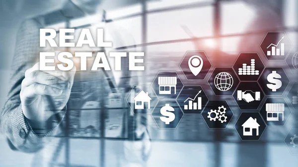 Real estate. Property insurance and security concept. Abstract business background. — Stock Photo, Image
