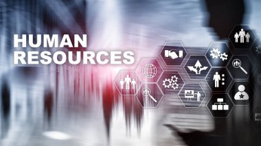 İnsan Kaynakları İK yönetim konsepti. İnsan kaynakları havuzu, müşteri bakımı ve çalışanlar.