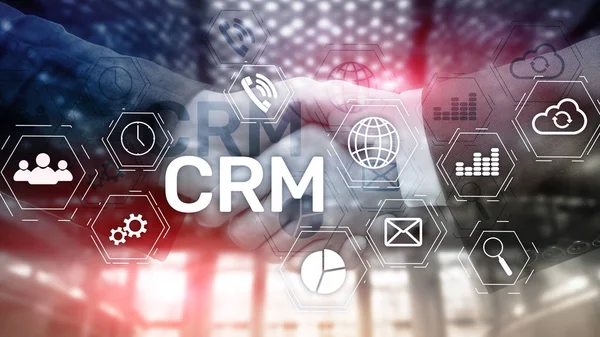 Концепция обслуживания клиентов CRM Management Analysis Service. Управление взаимоотношениями. — стоковое фото