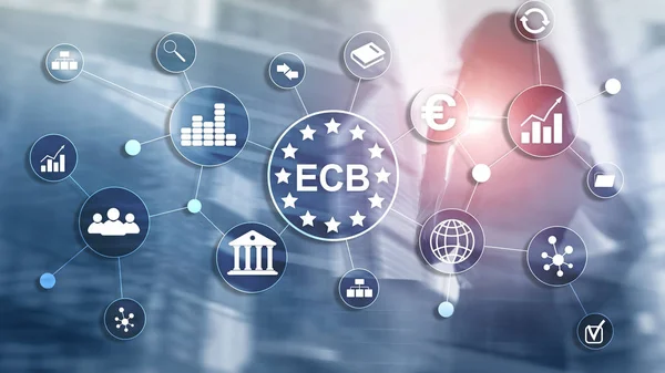 BCE Banco Central Europeo Concepto de financiación empresarial. — Foto de Stock