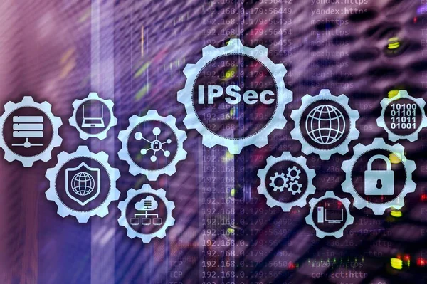 Segurança IP. Protocolos de proteção de dados. IPSec. Conceito de Rede de Internet e Proteção. — Fotografia de Stock