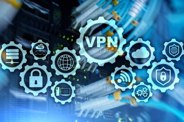 Conexión VPN segura. Red privada virtual o concepto de seguridad en Internet. —  Fotos de Stock