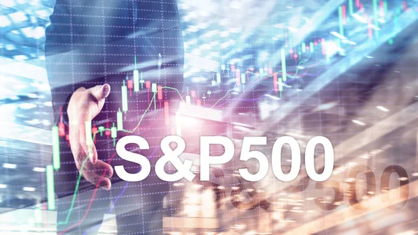 Amerikai tőzsdei index S P 500-SPX. pénzügyi kereskedelmi üzleti koncepció. — Stock Fotó