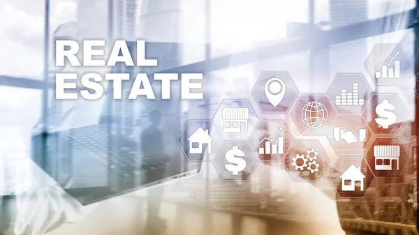 Immobilien Sachversicherung Und Sicherheitskonzept Abstrakter Geschäftlicher Hintergrund — Stockfoto
