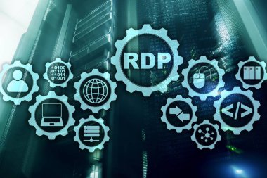 RDP Uzak Masaüstü Protokolü. Terminal Hizmetleri. Sunucu arkaplanı.