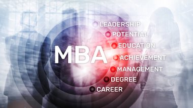 MBA - işletme, e-öğrenme, eğitim ve kişisel gelişim kavramı Master