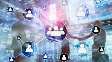 HR - insan kaynakları yönetimi kavramı bulanık iş merkezi zemin üzerine.