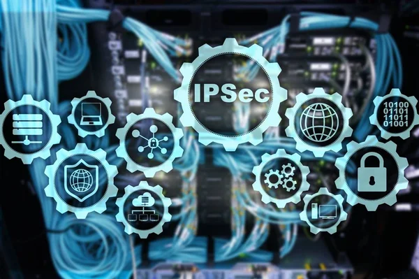 IP Güvenlik. Veri Koruma Protokolleri. IPSec. İnternet ve Koruma Ağı kavramı — Stok fotoğraf