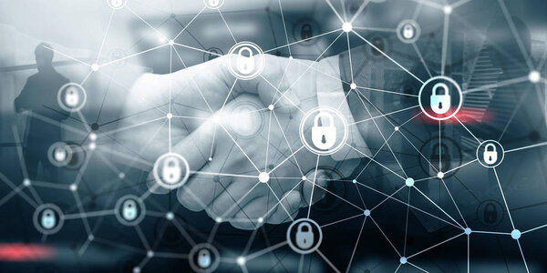 Corporate Data protection. Cyber Security Privacy Business Internet Technology Concept