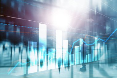 İş teknolojisi internet kavramı çift pozlama dişli soyut arka plan