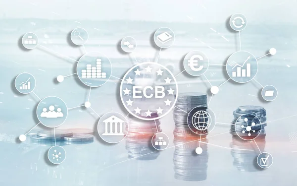 BCE Banco Central Europeo Concepto de financiación empresarial — Foto de Stock