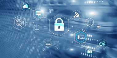 Asma kilit siber güvenlik bilgileri gizlilik koruma kavramı