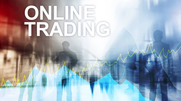 Online trading, Forex, Investment and financial market concept. — Stock Photo, Image