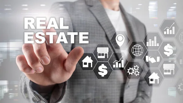 Real estate. Property insurance and security concept. Abstract business background