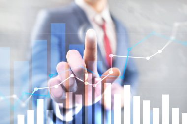 Finansal büyüme grafiği. Satış artışı, pazarlama stratejisi
