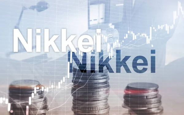 Nikkei 225 hisse ortalaması indeksi. Finansal İş Ekonomisi Konsepti
