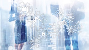 Teknoloji yeniliği ve otomasyon süreci. Akıllı sektör 4.0