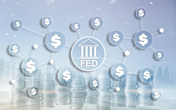 Федеральная резервная система и банковская финансовая система — стоковое фото