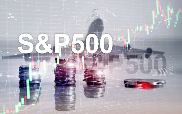 Amerikanischer Aktienindex S 500 - spx. Geschäftskonzept für den Finanzhandel. — Stockfoto