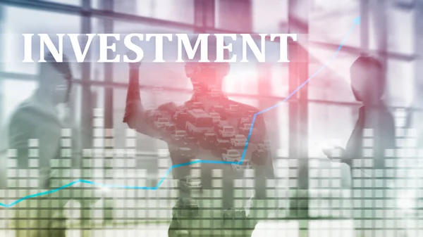 Investeringar, Roi, finansmarknaden koncept. — Stockfoto