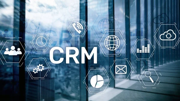 Business Customer CRM Management Service Concept (en inglés). Gestión de las relaciones. —  Fotos de Stock