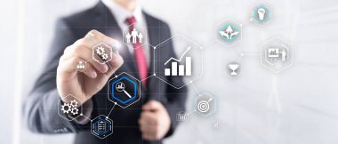 Cogwheel Gears soyut arka plan iş teknolojisi otomasyon sanayi 4.0 bulanık modern şehir arka plan kavramı