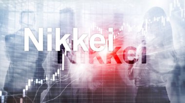 Nikkei 225 hisse ortalaması indeksi. Finansal İş Ekonomisi Konsepti.