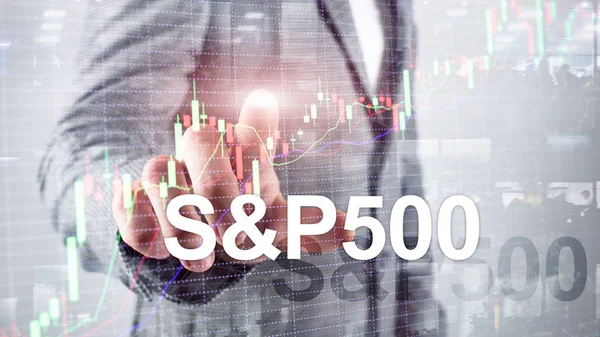 Amerikai tőzsdei index S P 500-SPX. pénzügyi kereskedelmi üzleti koncepció. — Stock Fotó