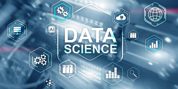 Big data center analyzes data science. Background for presentation. — Stock Photo, Image