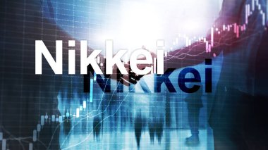 Nikkei 225 hisse ortalaması indeksi. Finansal İş Ekonomisi Konsepti.