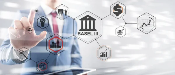 Bankenaufsichtskonzept. internationaler Regulierungsrahmen für Banken. Basel 3. — Stockfoto