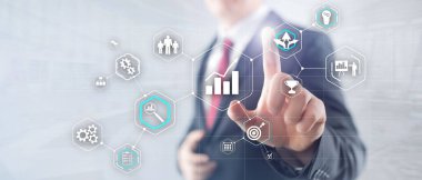 Cogwheel Gears soyut arka plan iş teknolojisi otomasyon sanayi 4.0 bulanık modern şehir arka plan kavramı