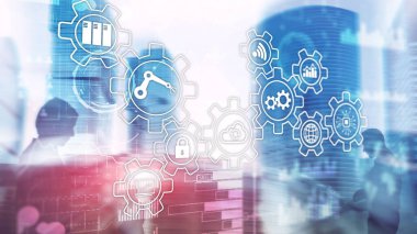 Teknoloji yeniliği ve otomasyon süreci. Akıllı sektör 4.0.