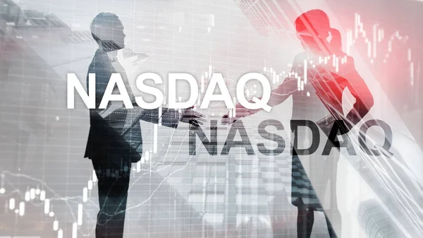 ナスダック株式市場ファイナンスの概念。市場危機. — ストック写真