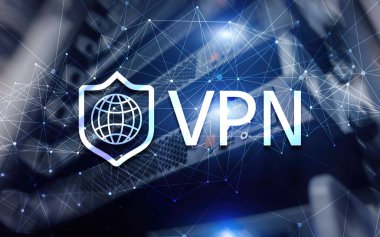 Sanal özel ağ VPN. Yeni teknoloji konsepti 2020.