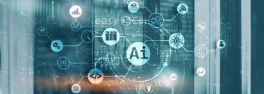 Yapay Zeka Panoramik Geçmişi. İş projen için. Ai Teknoloji 2020.