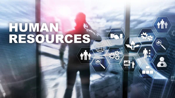 人力资源人力资源管理概念。人力资源总汇、客户服务和雇员. — 图库照片