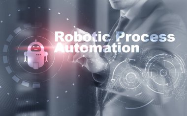 RPA Robotik Süreç Otomasyonu. Ai algoritması İş Analizi.