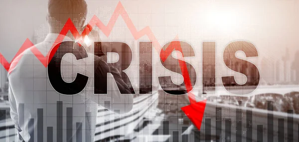 Resumen Finanzas Crisis Antecedentes comerciales. Fondo de pantalla de medios mixtos exclusivos . — Foto de Stock