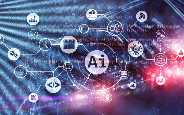 Inteligencia artificial y comunicación Tecnología Negocios 2021 —  Fotos de Stock