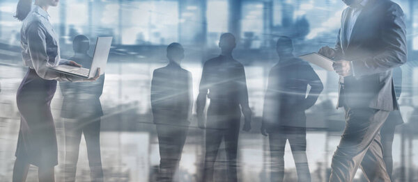 People Team Corporate Silhouette. Abstract business backgrounds.